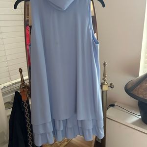 Vince Camuto size 14 powder blue dress with nice neckline and ruffled hem